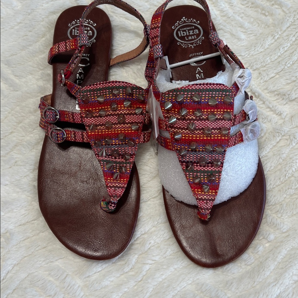 Jeffrey Campbell Johnny V Spike Sandals Studded Tribal Boho Size 9.5 NWT - Picture 3 of 11
